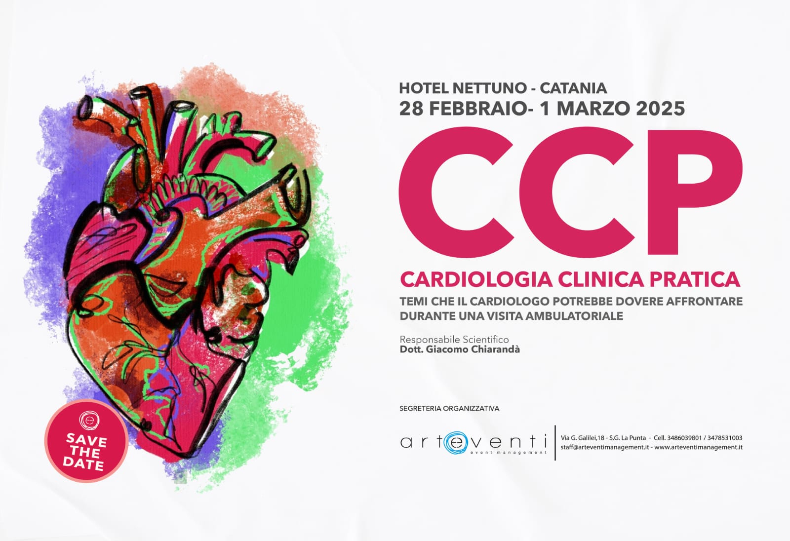 CCP - CARDIOLOGIA CLINICA PRATICA - TEMI CHE IL CARDIOLOGO POTREBBE DOVERE AFFRONTARE DURANTE UNA VISITA AMBULATORIALE - 28 FEBBRAIO - 1 MARZO 2025 - Hotel Nettuno Catania