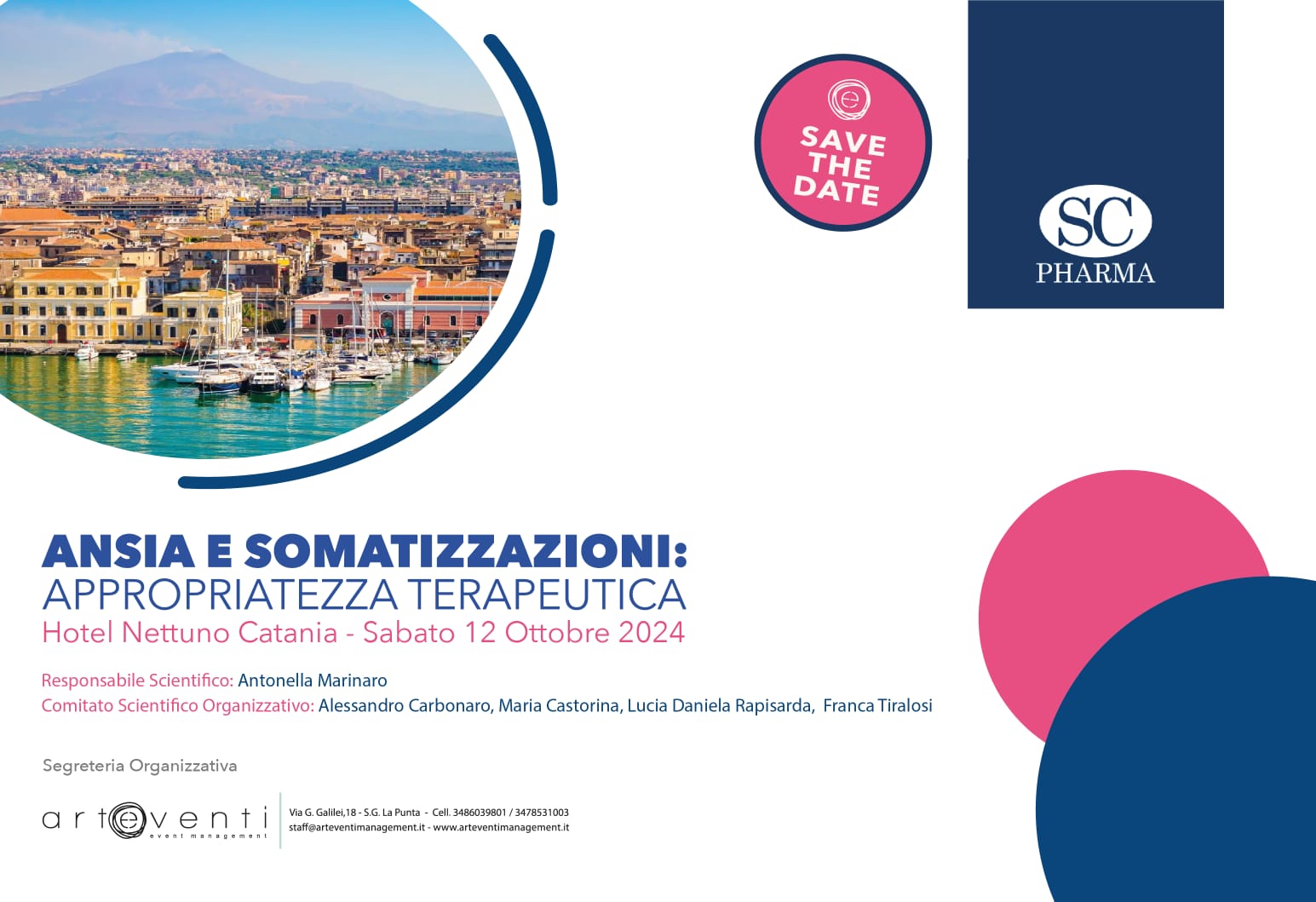 ANSIA E SOMATIZZAZIONI: APPROPRIATEZZA TERAPEUTICA - 12 OTTOBRE 2024 - HOTEL NETTUNO CATANIA